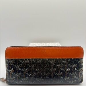 100% AUTHENTIC Goyard Matignon GM (Grand Modèle) Zip Around Long Wallet